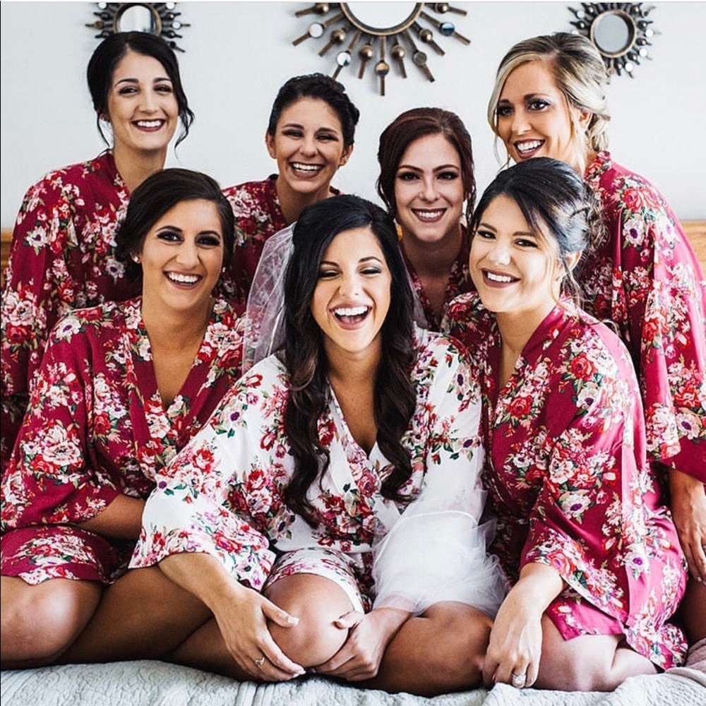 Bride and bridesmaids robes
